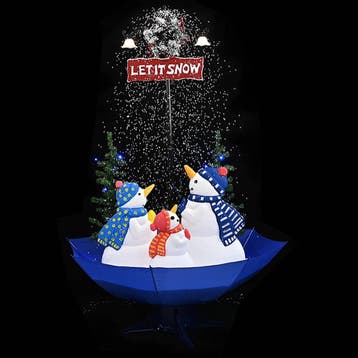 vidaXL Kerstboom sneeuwend met paraplubasis 170 cm PVC blauw, Verzenden, Nieuw
