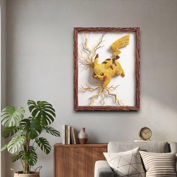 AT9 - Pikachu e i Fulmini Intrecciati - Wood Style, Nieuw