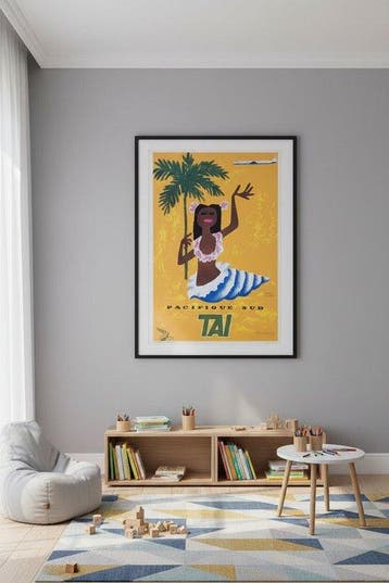 Hervé Morvan - Air France - Affiche dagence « Pacifique Sud