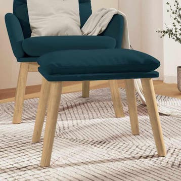 vidaXL Voetenbank 45x29,5x35 cm fluweel blauw, Huis en Inrichting, Verzenden, Nieuw