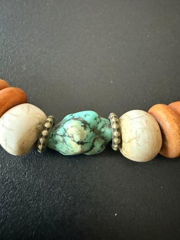 Collier Mala Tibétain Traditionnel - Pâte de Verre Antique