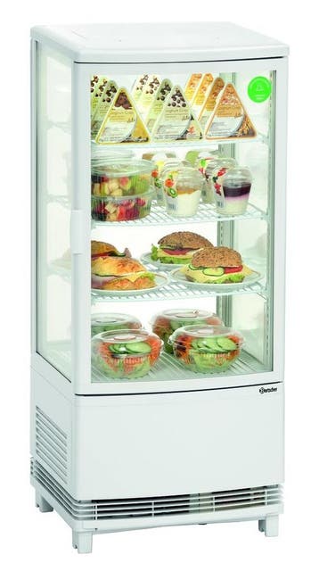 Koelvitrine | 86L | Wit | +2°C/+12°C | 4 Schappen |, Verzenden, Nieuw in verpakking