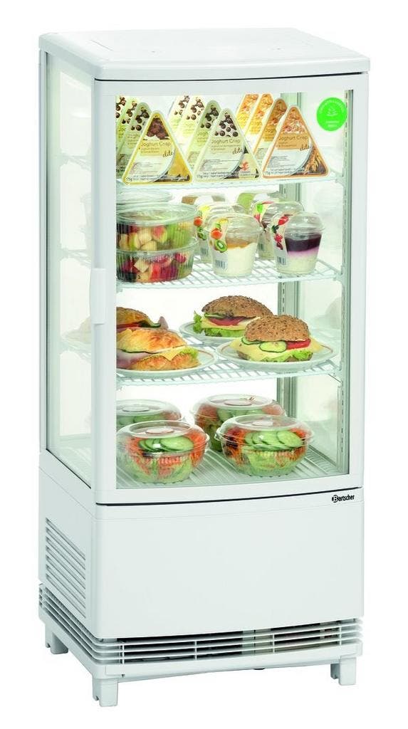 Koelvitrine | 86L | Wit | +2°C/+12°C | 4 Schappen |, Zakelijke goederen, Horeca | Keukenapparatuur, Nieuw in verpakking, Verzenden