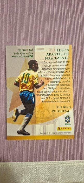 2019 Panini The King of Football Pelé Patch-kaart - 1 Card -, Nieuw