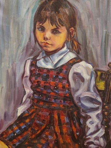 Escuela Impresionista Europea (XX) - Retrato de niña
