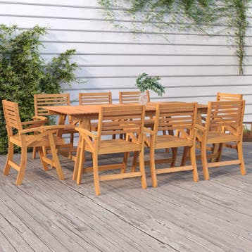 vidaXL Tuintafel 200x90x75 cm massief acaciahout, Verzenden, Nieuw