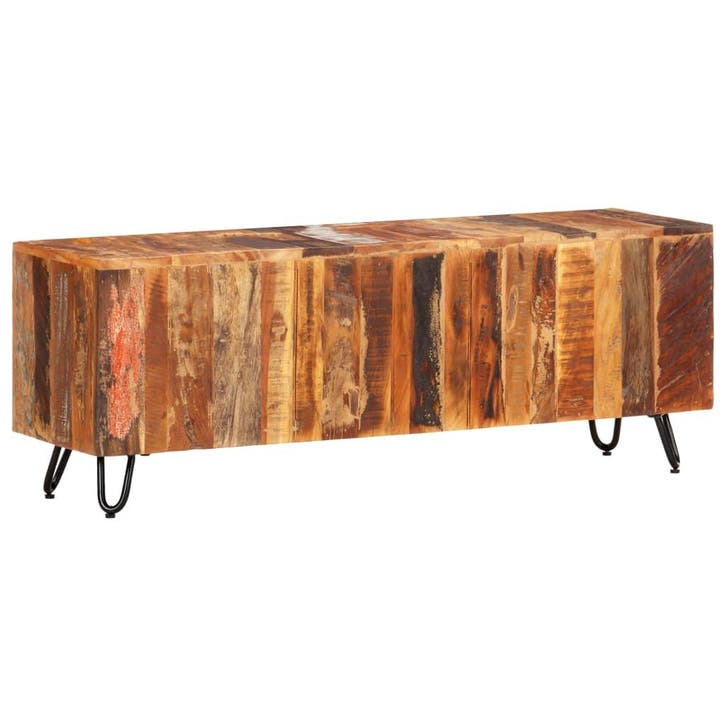 vidaXL Tv-meubel 110x30x40 cm massief gerecycled hout, Huis en Inrichting, Kasten |Televisiemeubels, Nieuw, Verzenden