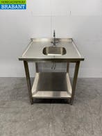 Évier en acier inoxydable avec évier et robinet 80 x 80 x, Verzenden