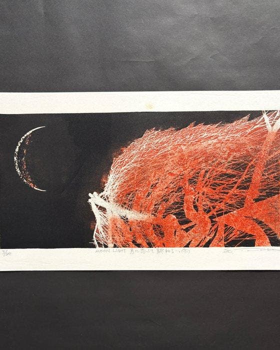 MOON LIGHT Tsukinikoishitehaneru…(Aka) - Tanaka Yoshikazu -, Antiek en Kunst, Antiek | Overige Antiek