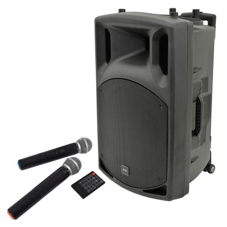 QTX QX15PA Portable Speaker Met Bluetooth En 2 Microfoons, Audio, Tv en Foto, Luidsprekerboxen