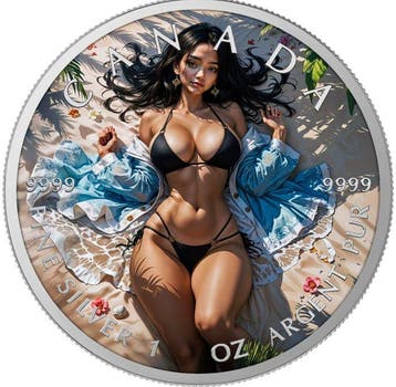 Canada. 5 Dollars 2025 Sandy Seduction 1 Oz (.999)