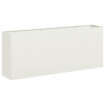 Plantenbak 200x40cm wit - Tuinupgrade voor een prikje! 37..., Tuin en Terras, 100 cm of meer, Zo goed als nieuw, Metaal, 60 cm of meer