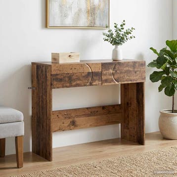 vidaXL Consoletafel Oud hout 96,5 x 38 x 75 cm Bewerkt hout, Verzenden, Nieuw