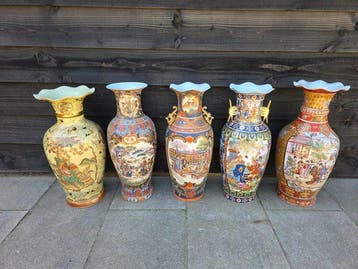 Vaas - Porselein - 5 stuks XL - Chinees