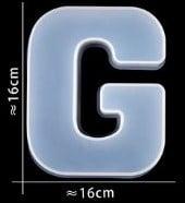 Siliconenmal letter g voor epoxy resin, zeep en kaarsen 16