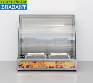 Vitrine chauffante HCB en acier inoxydable, 66 cm, 230 V,, Articles professionnels, Verzenden