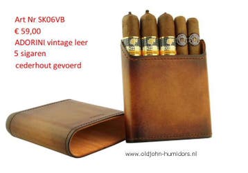 SIGARENKOKERS ADORINI – leer + RVS – DIRECT UIT VOORRAAD skv, Verzenden, Nieuw, Tabaksdoos of Verpakking