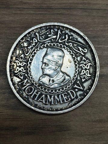 Marokko. 10 Mazunas-500 Francs 1920-1956 (Lot of 2 coins)
