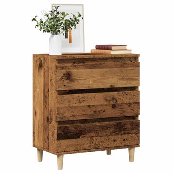 vidaXL Dressoir 60x35x70 cm bewerkt hout oud houtkleurig, Verzenden, Nieuw