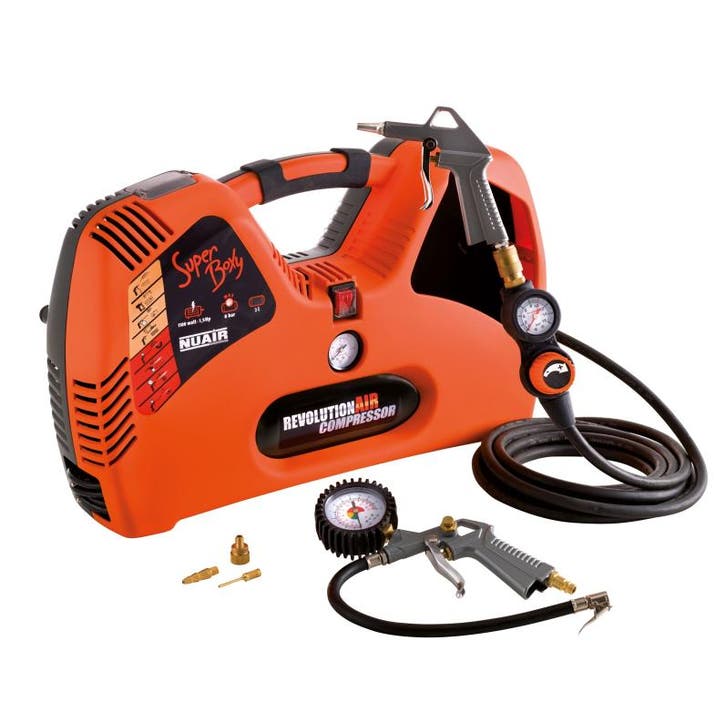 2dekans | NUAIR Compressor - Zonder Olie - Super Boxy - 2 L, Bricolage & Construction, Compresseurs, Enlèvement ou Envoi