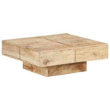 Table basse manguier 80x80cm - Jusqua epuisement -34%, Verzenden, Modern, landelijk, natuurlijk