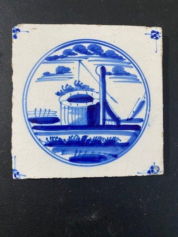 Tegel (9) - 1850-1900 - Tableau Nederlandse tegel