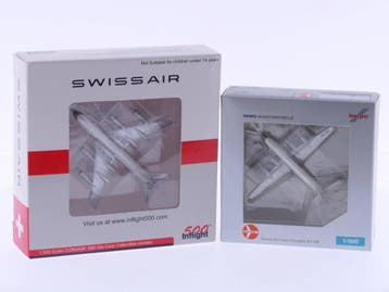 Schaal 1:500 Inflight 500 Swissair Convair 990 en Herpa 5..., Hobby en Vrije tijd, Modelbouw | Vliegtuigen en Helikopters, Ophalen of Verzenden