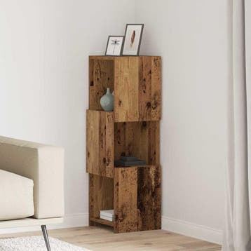 vidaXL Hoekkast 30,5x30x95cm Bewerkt hout Oudhout, Verzenden