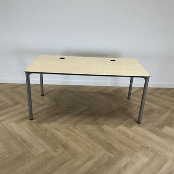 Eromes schooltafel / computertafel 160x80 cm, ahorn - grijs, Huis en Inrichting, Gebruikt