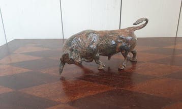 P. Chenet - Statue, stier - 7 cm - Bronze, Antiek en Kunst