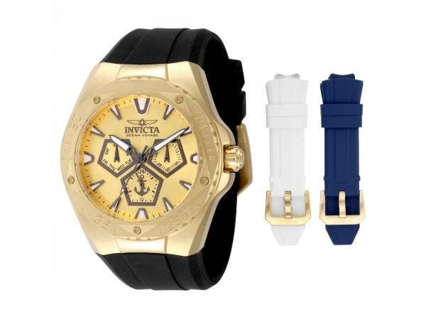 Veiling - Invicta Ocean Voyage Men Watch - 45mm White Blue B, Bijoux, Sacs & Beauté, Montres | Hommes