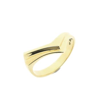 Gouden fantasiering, Handtassen en Accessoires, Ringen, 18 tot 19, Gebruikt, Ophalen of Verzenden, Dame