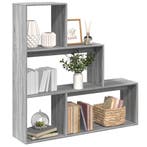 vidaXL Kamerscherm / boekenkast 123x29x123 cm hout grijs, Verzenden, Nieuw