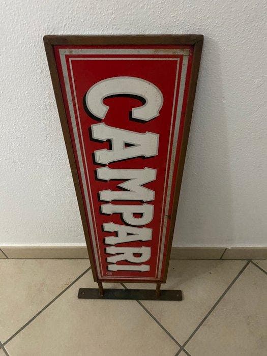 campari - Campari-reclamesign, dubbelzijdig, aan de wand. -, Antiquités & Art, Curiosités & Brocante