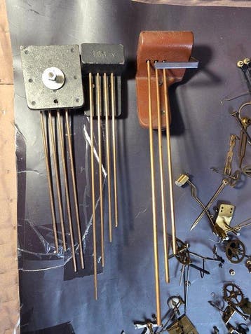 Klokonderdelen - Messing, Metaal - 1920-1930 - Onderdelen +, Antiek en Kunst