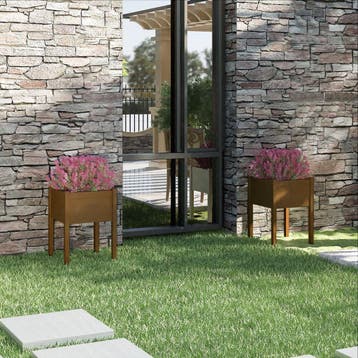 vidaXL Plantenbaken 2 st 50x50x70 cm massief grenenhout, Verzenden