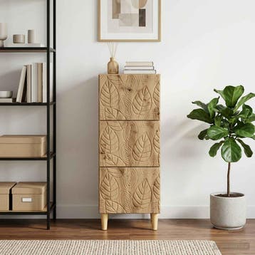 vidaXL Ladekast 33 x 34,5 x 90 cm Bewerkt hout Artisanaal, Verzenden