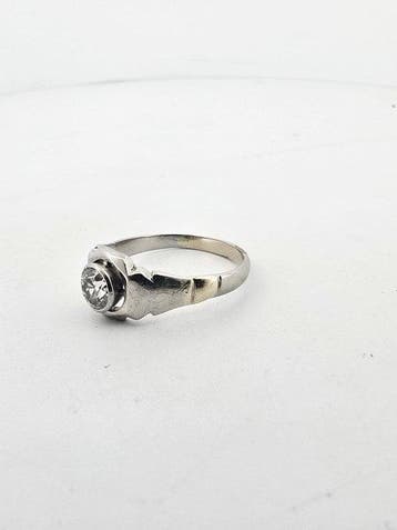 Bague - 18 carats Or blanc, Or jaune - 1.00ct. tw. Diamant
