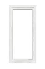 PVC raam draaikiep b80xh170cm wit stomp, Gevelraam of Ruit, 80 tot 120 cm, Nieuw, Dubbelglas