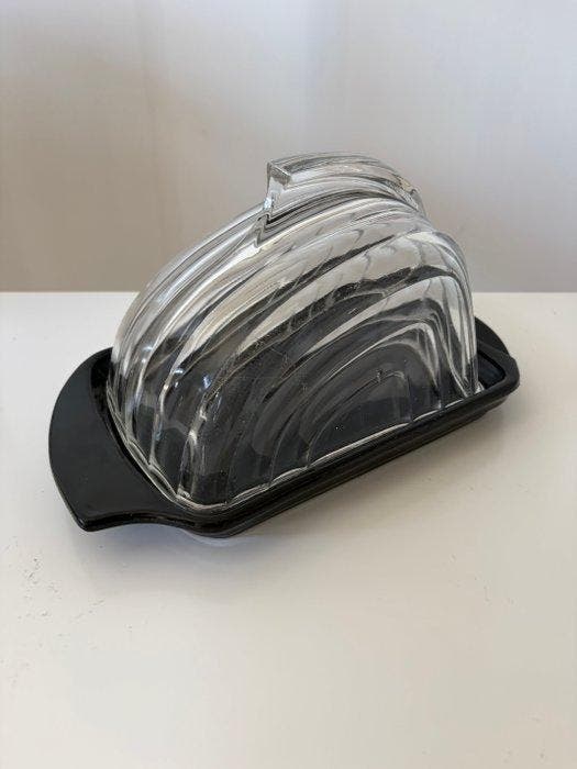 Container - Glas - Art Deco kaasdome, Antiek en Kunst, Antiek | Glaswerk en Kristal
