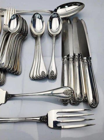 Buccellati - Ménagère pour 12 personnes (65) - Argent,, Antiquités & Art