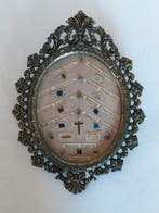 Relikwie - Brons, Glas, Hout, Textiel, Papier - 1850-1900 -