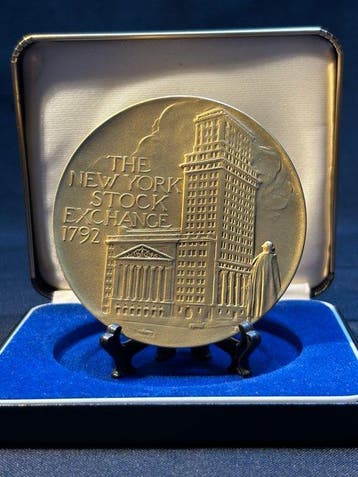 Verenigde Staten. Medal 1996 New York Stock Exchange