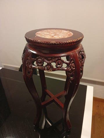 Plantentafel - Hout - China - Daoguang (1821-1850), Antiek en Kunst