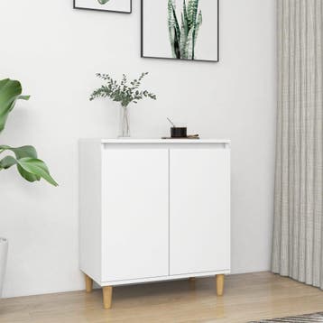 vidaXL Dressoir met massief houten poten 60x35x70 cm bewerkt, Huis en Inrichting, Kasten | Dressoirs, Verzenden, Nieuw