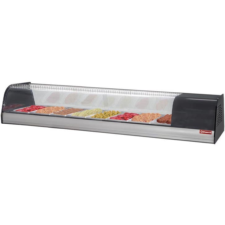 Gekoeld uitstalraam voor tapas, 8x GN 1/3 - 40 mm (inbegrepe, Zakelijke goederen, Horeca | Keukenapparatuur, Koelen en Vriezen