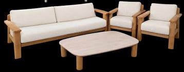 Luxe Loungeset aluminium met weersbestendige kussens (Tuin), Ophalen of Verzenden, Nieuw