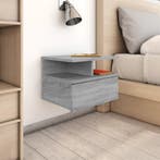 vidaXL Nachtkastjes 2 st zwevend 40x31x27 cm bewerkt hout, Huis en Inrichting, Slaapkamer | Nachtkastjes, Verzenden, Nieuw
