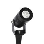 Tuinpaal LED 1X3 CREE, warmwit, voeding 230 VAC, IP65, zwart, Ophalen of Verzenden, Nieuw