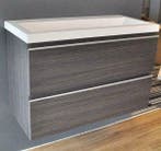 onderkast 80cmx36cm zo.wastafel houtn. grijs, Ophalen of Verzenden